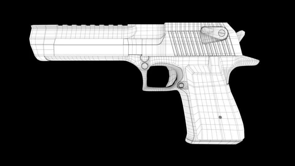 Deagle 3D Model detail 1