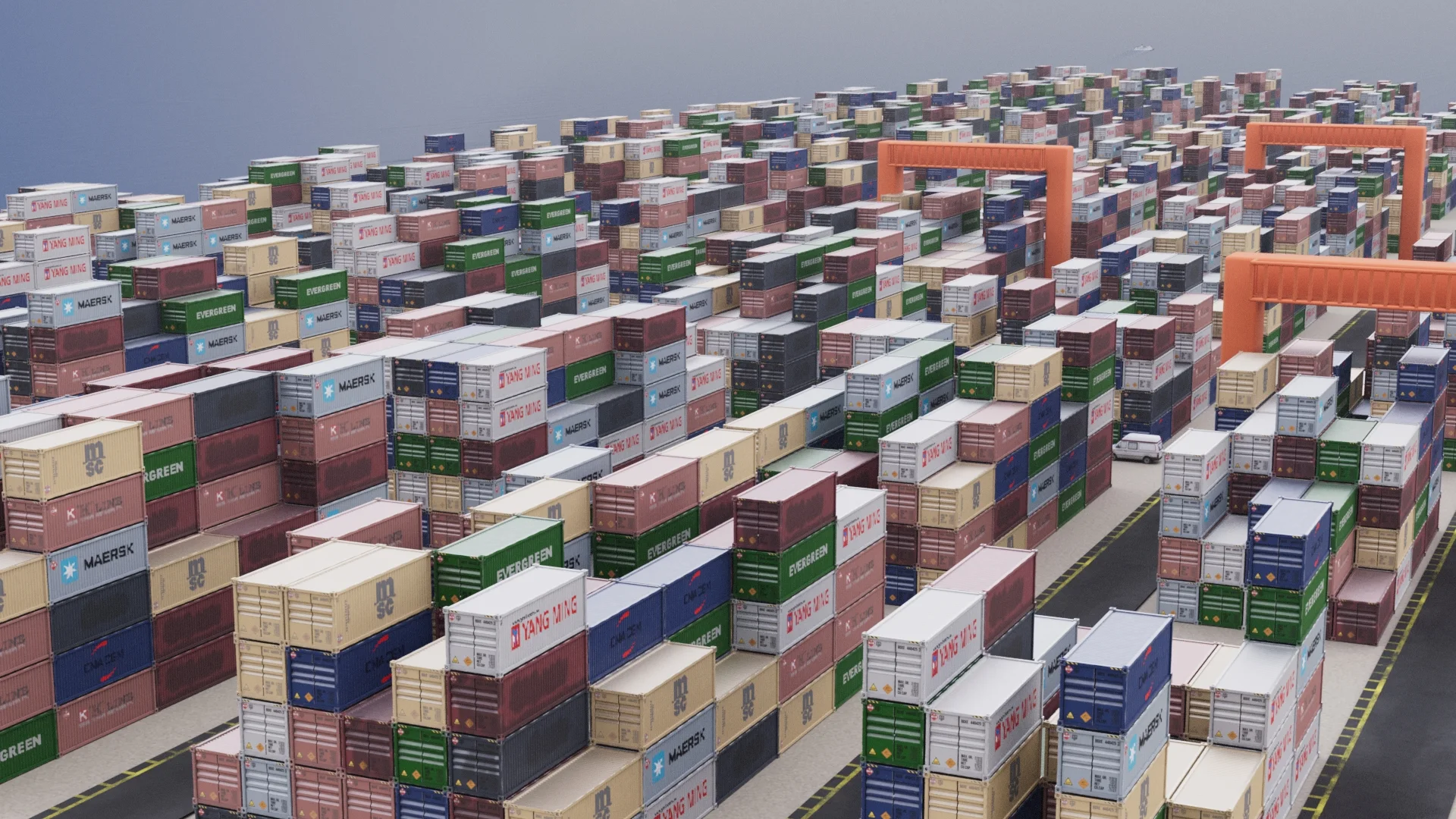 Procedural Shipping Container Scene